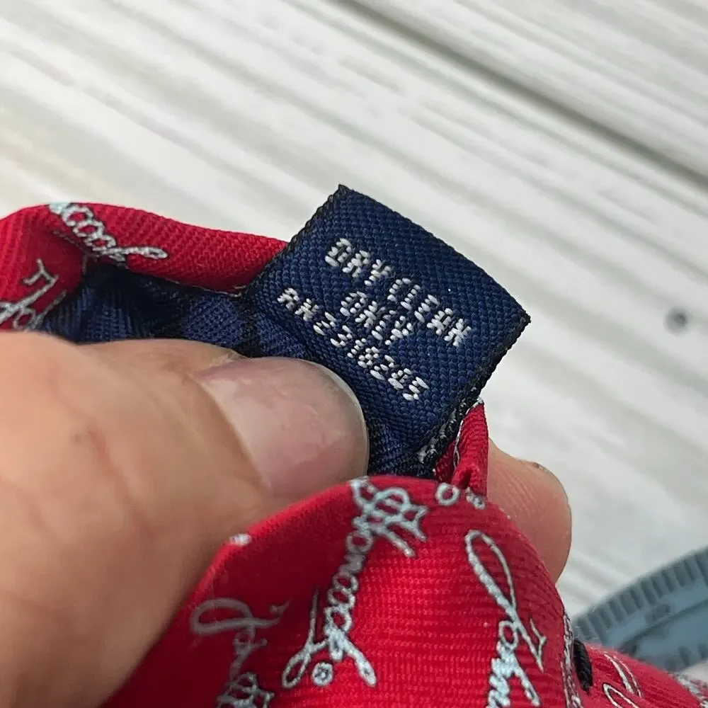 Vineyard‎ Vines Men's Custom Collection John Hancock Red Silk Tie Made in USA